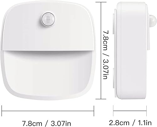 Miniatura 6 de FXK Luz nocturna con sensor de movimiento, luces LED de noche alimentadas por batería, luces de escalera con sensor de movimiento inalámbricas para