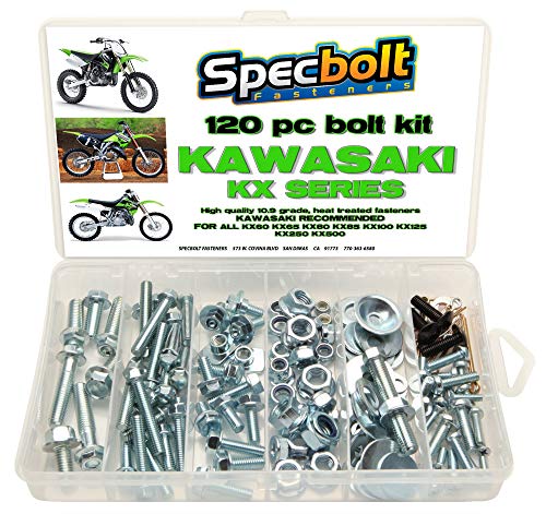 Kit de boulon deux temps Specbolt Kawasaki KX 120 pièces pour fixation optimale des plastiques MX