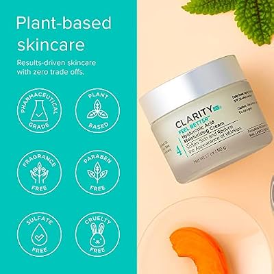 ClarityRx Feel Better Hyaluronic Acid Face Moisturizer, Natural Plant-Based Moisturizing Cream with Jojoba Oil & Hyaluronic Acid for Hydration, Smooths Dry, Aging Skin, Paraben & Cruelty Free