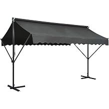 Free Standing Retractable Awning, Outdoor Sun Shade Shelter Patio Awning for Patio Deck Yard with UV Protection, 157.5"x118.1"x118.1",562