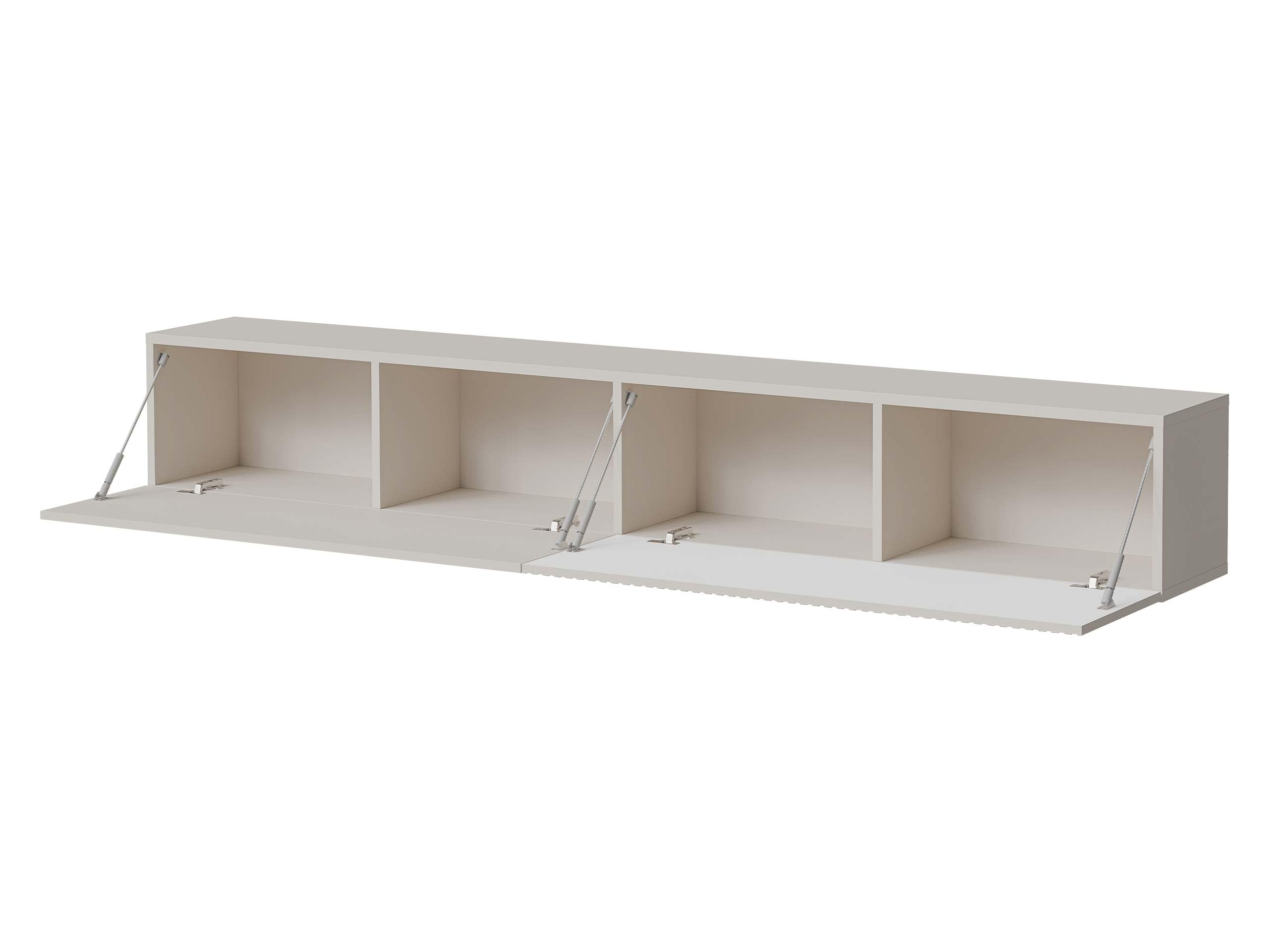 Mirjan24 TV Lowboard Cholon 200, Griffloses Öffnungssystem, 2 Klappe/Tür, TV Board Sideboard, Unterschrank, Fernsehschrank, TV Tisch, Fernsehtisch (Cashmere)