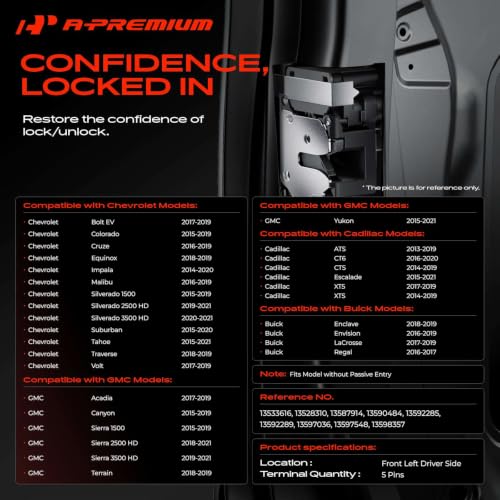 A-Premium Front Driver Door Lock Actuator Compatible with Chevy & GMC by A-premium - Used condition - Image 2
