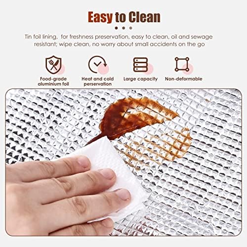 KitchenRaku Work Lunch Bag , Thermal Picnic Tote Bags, Large Waterproof and Leakproof Food Bag for Men,Kids, Girls, Adults, Ladies, Picnic TG59 (Pink)