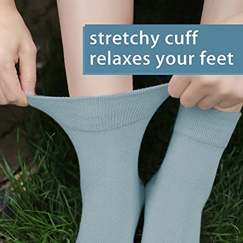 Image of FGZ Women Thin Cotton Socks Soft Cozy Socks Cute Ankle Crew Socks 5 Pairs