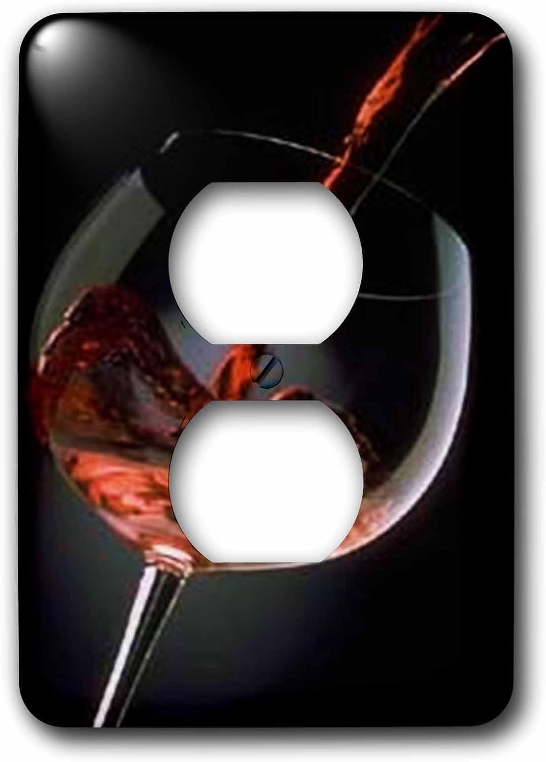 3dRose lsp_33209_6 Two Plug Outlet Cover with Pour a Glass of Red Wine