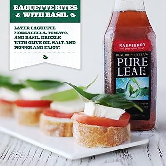 Pure Leaf Iced Tea, Raspberry, Sweetened, Real Brewed Black Tea, 18.5 Ounce Bottles (Pack of 6)