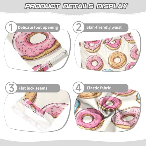 Girls Leggings Donut Printed Soft Toddler Leggings for Girls Kids Pants Size 4T-10T3