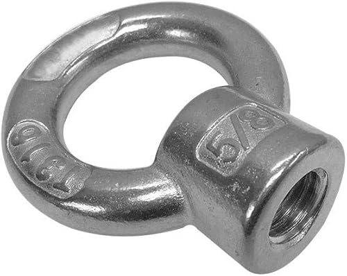 Miniatura 3 de DBM IMPORTS Tuerca de ojo de elevación SS316 de 58 pulgadas, barco marino con grifo UNC de capacidad de 3,200 libras