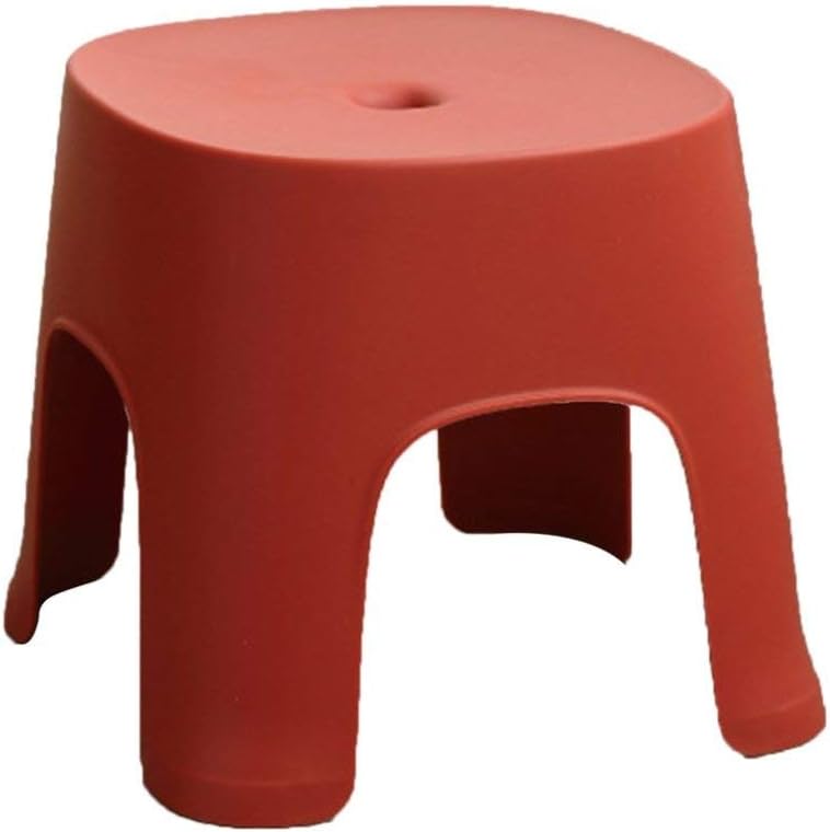 Bathroom Row Bench Stool,Household Bathroom Stool Plastic Stool Thicken Non-Slip Shoe Bench Stool Foot Bench a/red/As Shown