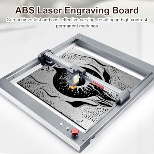 Laser Material 30x20cm ABS Kunststoffplatte zum Gravieren 1,3mm Laser Gravur Platte Gravurschilder Rohlinge 6 Stück Gravierbar Gravurplatten für Namensschild Haustür DIY Schwarz auf Gebürstetem Silber