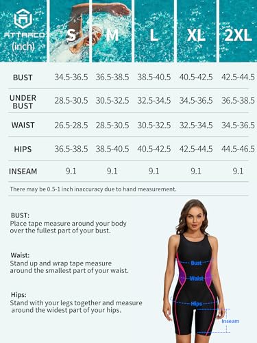 Attraco Athletic One Piece Swimsuits Women Kneeskin One Piece Swimwear Racerback Swimsuits Xl thumb #5