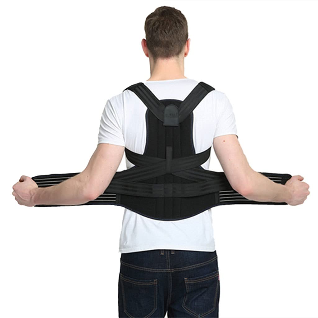 Correttore posturale per la Schiena Cintura di Supporto per la Vita Regolabile Supporto posturale Traspirante Migliora Il Supporto per la Schiena per Uomini e Donne Adolescenti (3XL) (A 5XL)