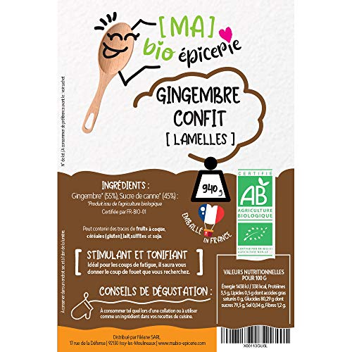Les Papoteuses | Bio kandierter Ingwer in Streifen 940g | Bio-zertifiziert | Fairer Handel | 100% natürlich | Hochwertige kandierte Früchte | Ohne Konservierungsmittel - Image 8