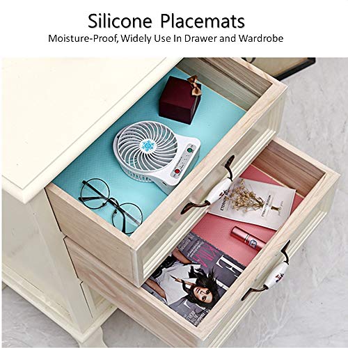 Aspire 4Pcs Thicken Non-Slip Silicone Placemats Cutting Hot Mats Tablemats-Yellow #TOP7