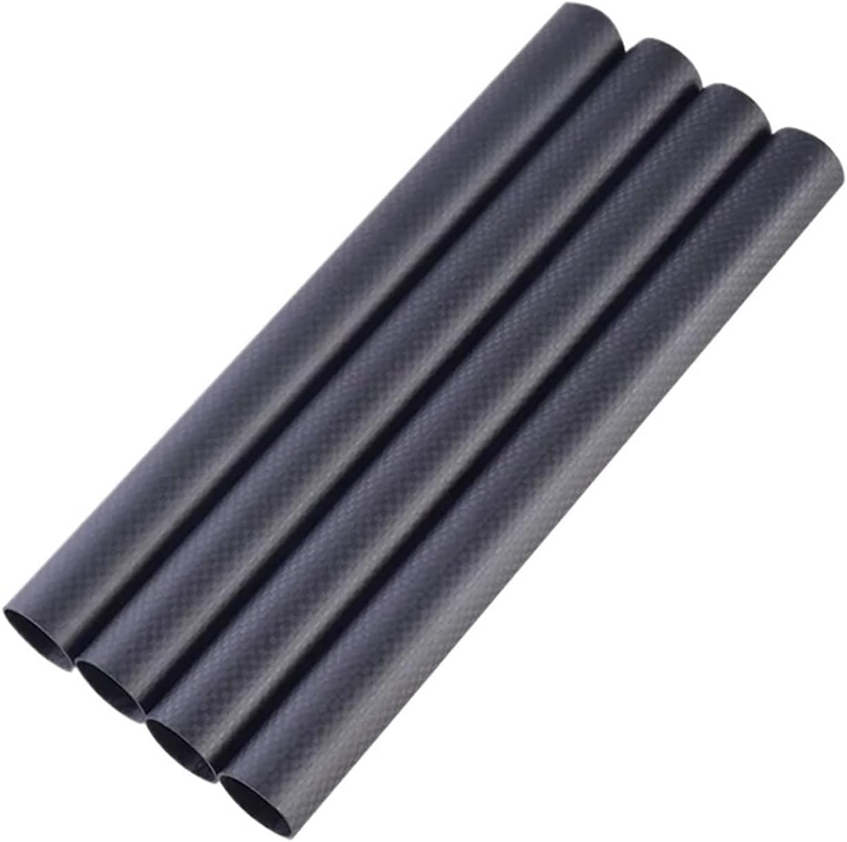 1pc 3k Carbon Fiber Tube, Plain Matte, Length:500mm, Wall Thickness: 1mm,Calibre: 5mm-40mm