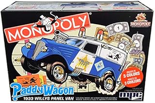 New Skill 2 Snap Model Kit 1933 Willys Panel Paddy Wagon Police Van Monopoly 85th Anniversary 1/25 Scale Model by MPC