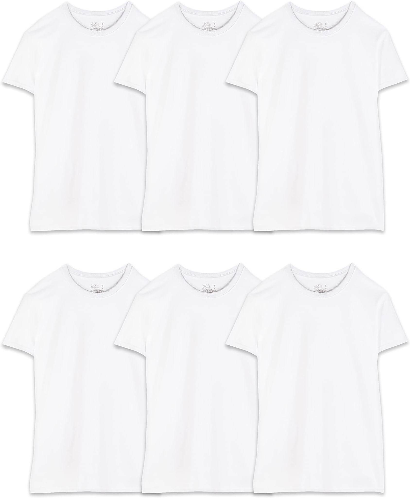 Men's Crew Tee Undershirts, Moisture Wicking & Tag Free, Also Available in Big & Tall