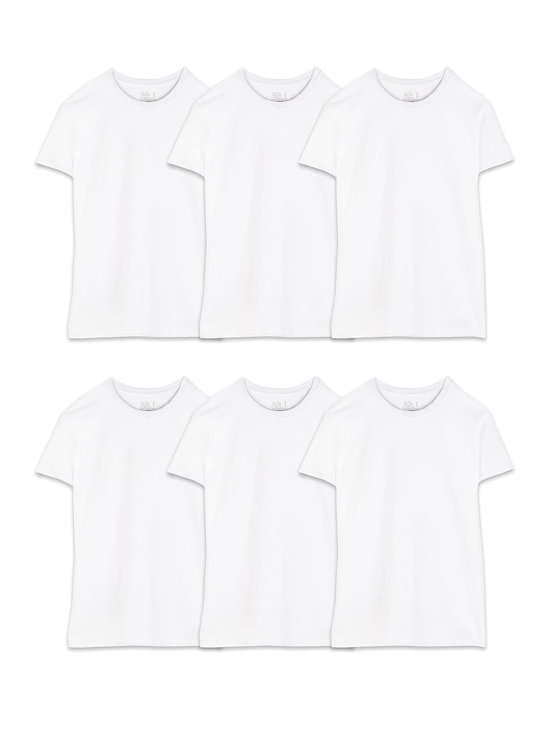 Fruit of The Loom Mens Crew Tee Undershirts Moisture Wicking Tag Free Also Available in Big Tall