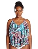 Kenneth Cole Reaction Women's Plus-Size Bohemian Babe Tiered Tankini