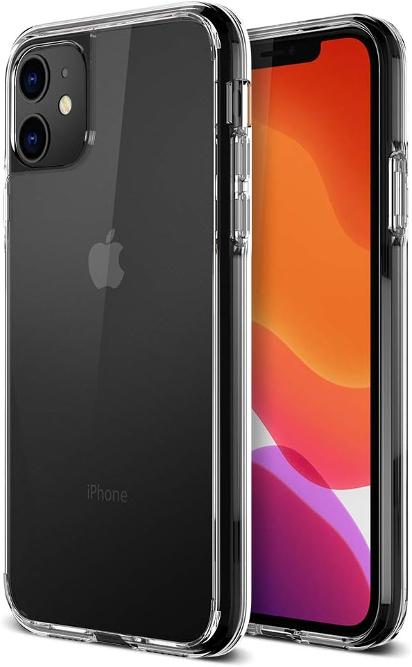Trianium Compatible with iPhone 11 Case, Clarium Series 6.1 Inch TPU Cushion Clear Frame with Hybrid Rigid Backing Cover