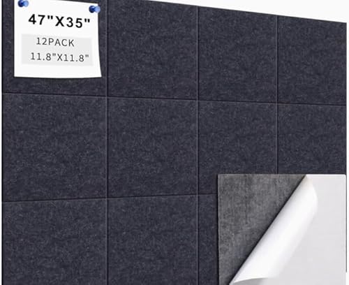 Cork Boards for Walls, 15 Pack 12x12 Durable Bulletin Board with Excellent Sound Absorption, 1/2