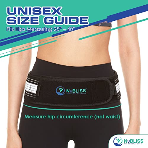 Sacroiliac Si Joint Hip Belt For Men & Women - Non-Slip Comfortable & Durable Brace With Adjustable Compression Strap - Lumbar Support & Leg Stabilizer - Sciatica, Pelvic, Hip, Lower Back & Nerve Pain Relief #TOP1