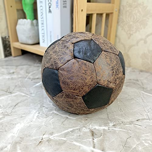 Dewarfami Suede Fabric Football Door Stopper, Decorative Door Stop Brown And Black #TOP1