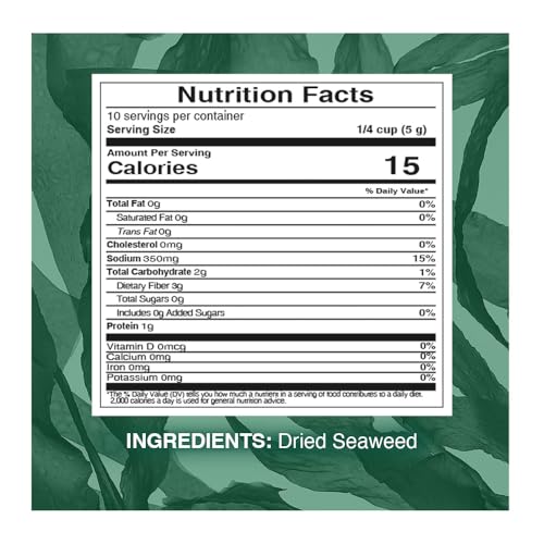 2 Packs - Dried Seaweed (Sea Mustard), Pre-cut sliced for Soup and Salad (1.7Oz/50g)