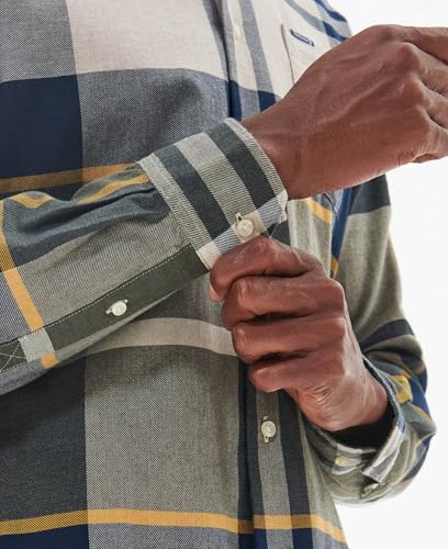 Barbour Camicia Sartoriale Dunoon, Nebbia Foresta, L - 6