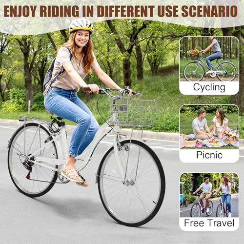CamPingSurvivals 7-Speed Commuter Bike