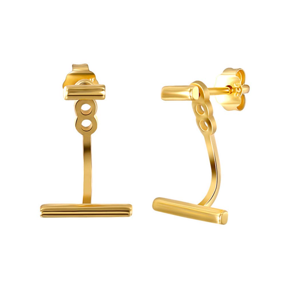 Mini Bar Jackets Minimalist 925 Sterling Silver Stud Earrings for Women Teen Girls Fashion Chic Geometric Post Hypoallergenic Unique Simple Piercing Jewelry Giffs for Birthday Bff Daughter