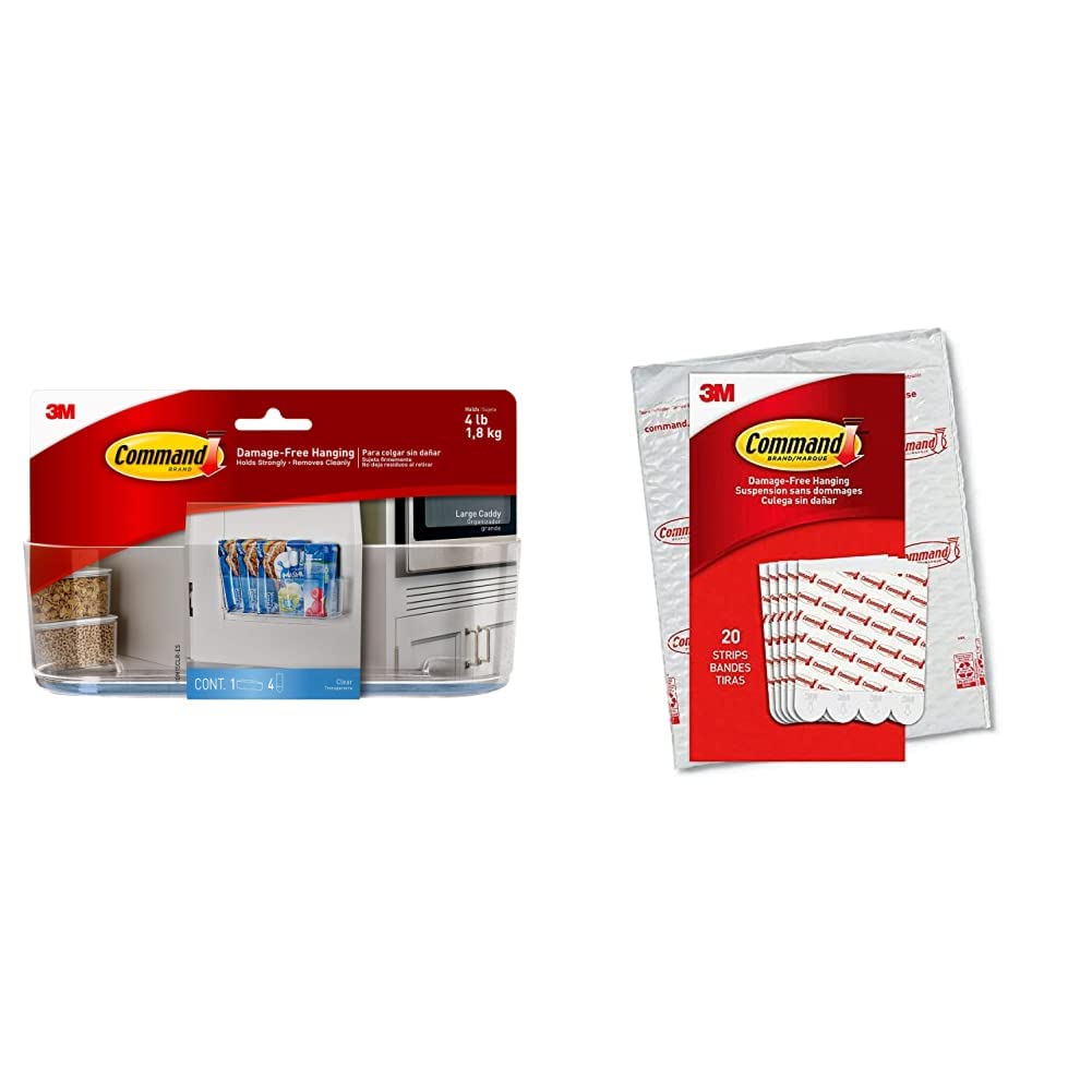 Command Bath Large Picture Hanging Strips – 4 Water-Resistant Pairs, Damage-Free Wall Hanging For Bathrooms