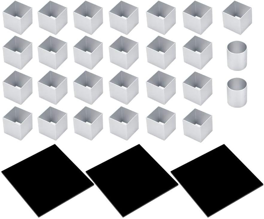 Cube Cake Mold - VIFER Three-Layer 3D Metal Cube Cake Mold Mousse Cake Dessert Bake Mold Tool