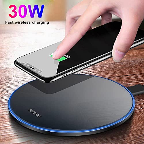 Wireless Charger 30W，Wireless Charger Pad Fast Wireless Charging Compatible with Galaxy S24/S23/S22/S21/S20/S10, Fast Charger Compatible with iPhone 16/15/14/13/12/11 Series - Thumbnail 5