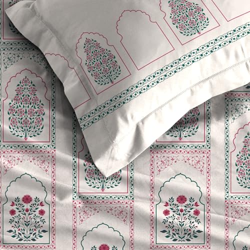 Image of MYTRIDENT Celebration Bedsheet Gifting Collection Double Size - Mehira Pink