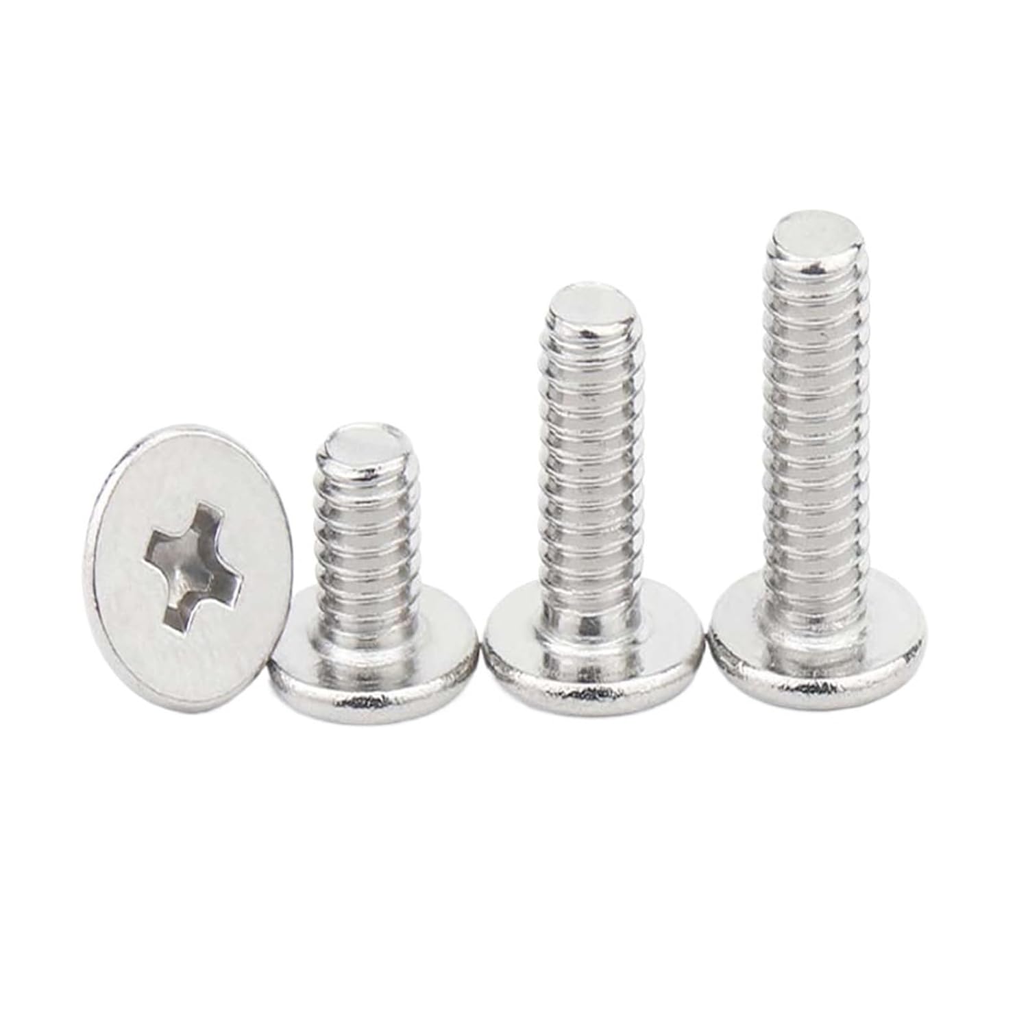 5/25pcs CM M1.4 M1.6 M2 M2.5 M3 M4 M5 M6 M8 304 Stainless Steel Cross Ultra Thin Super Low Flat Wafer Head Screw Bolt(3mm,M1.4 25pcs)