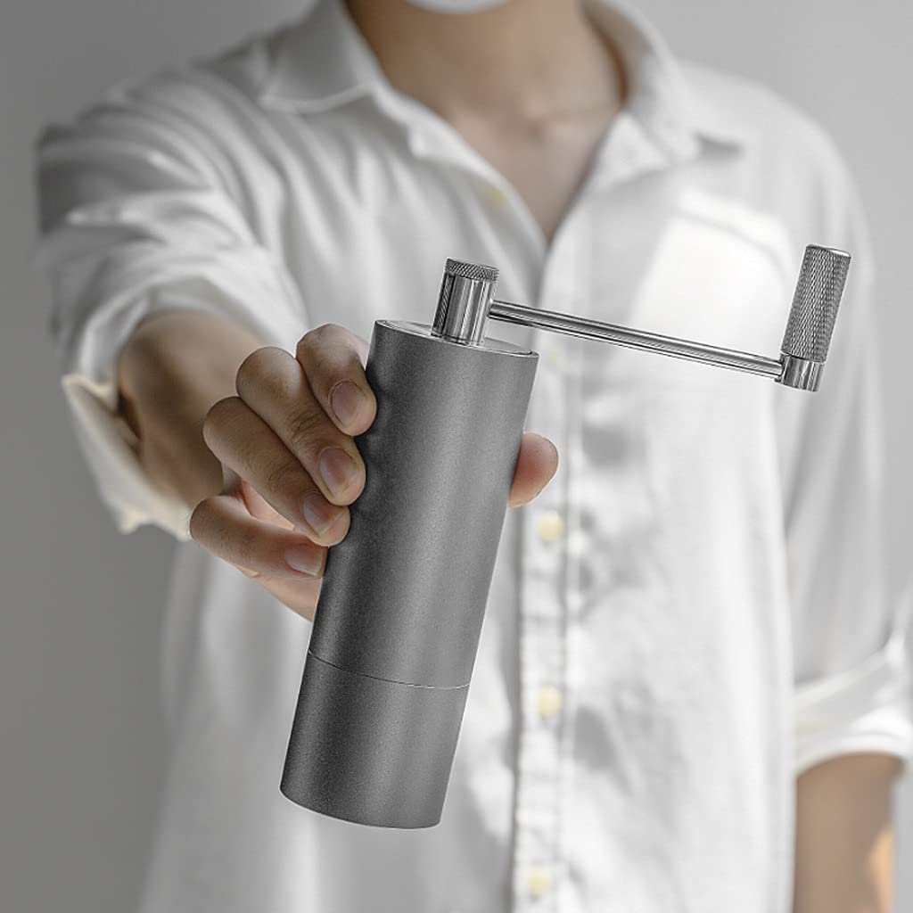 Cafetera Francesa Molinillo de café Manual - Aleación Aluminio, Frijol Entero, Molinillo con Goteo, Espresso, Prensa Francesa Café