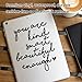 2 Pack Positive Affirmation Mirror Decals, Vinyl Affirmation Wall Decor Stickers for Bathroom & Car Rearview Mirrors, Confidence Quotes Wall Decor for Kids & Teens, 6.3 x 5.7 Inch (Black)