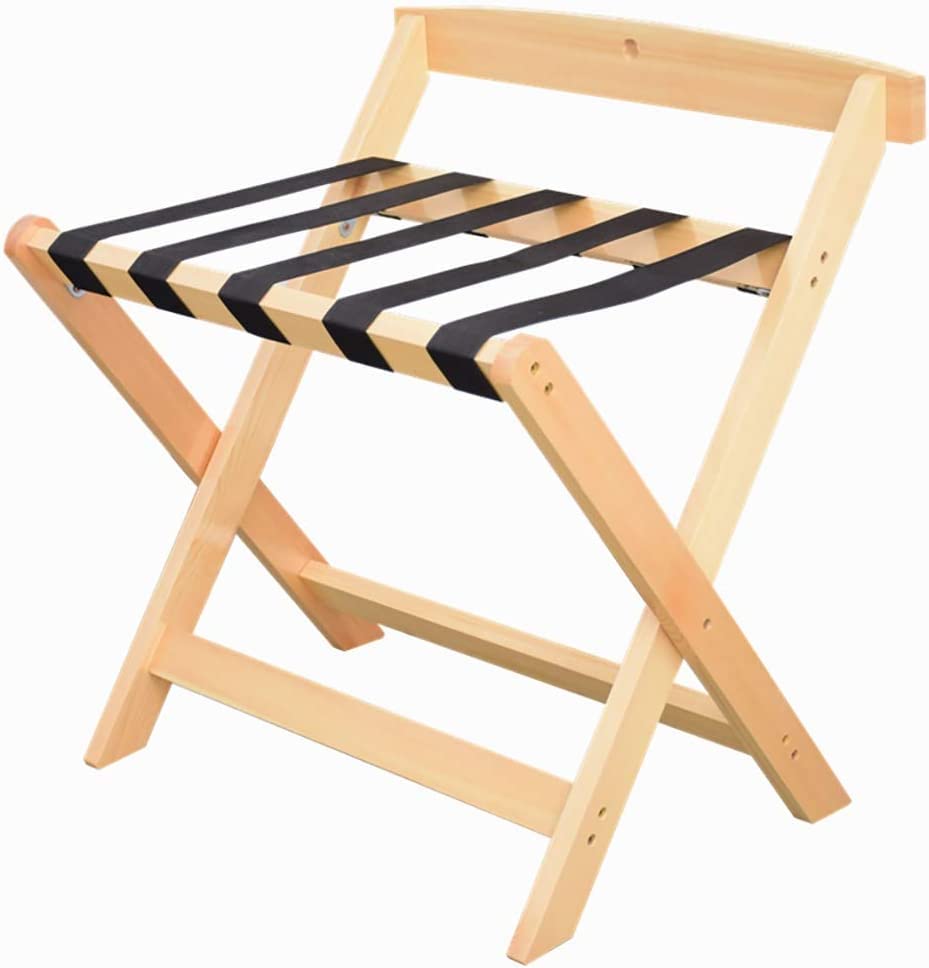 Porte-bagages de chambre pliable en bois massif de chevet de taille mini