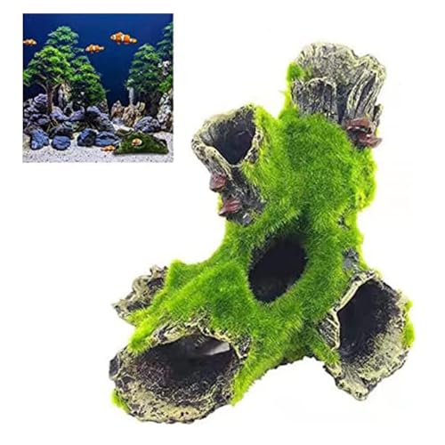 XinYangMao Décoration Aquarium en Résine - Grotte et Cachette pour Poisson (Reproduction, Jeu, Repos) - Ornement Sécure pour Aquarium Communautaire