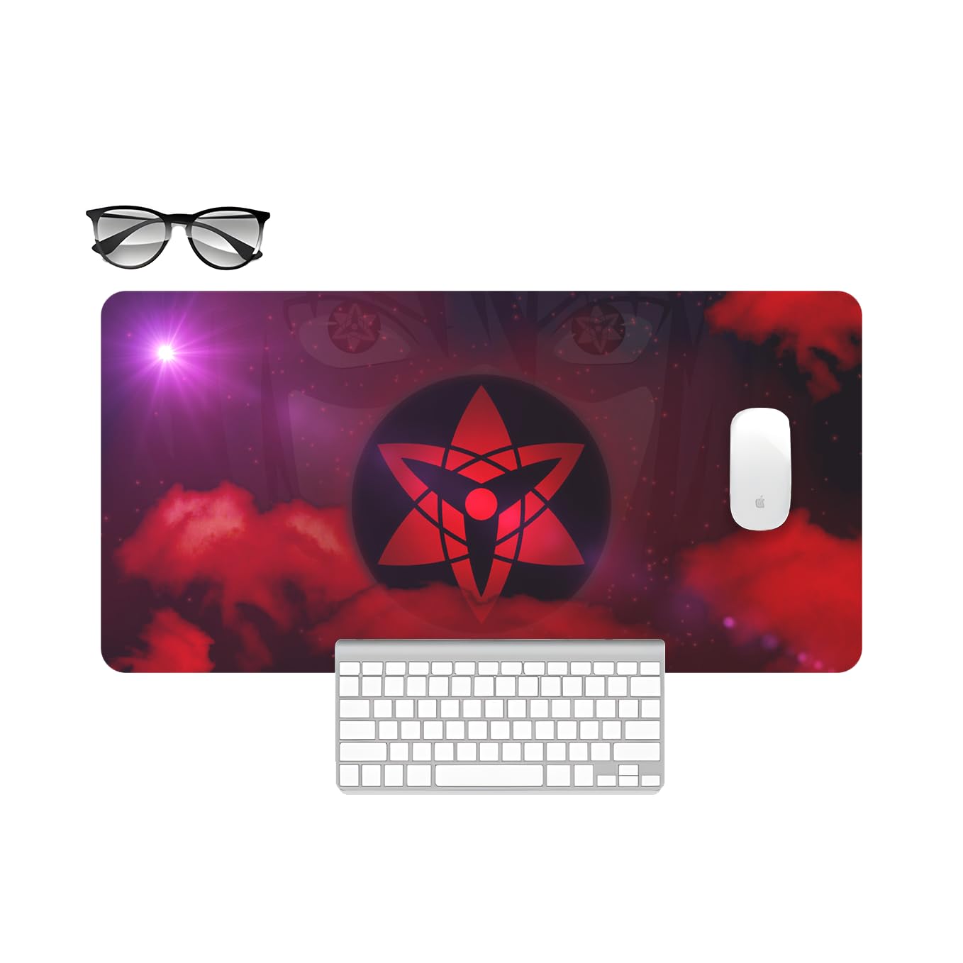 SoulAbiti Naruto Sasuke Uchiha Mouse Pad - 23.6 x 11 Inches Desk Pad - Gaming and Workstation Mat for Eternal Sharingan Fans - Non-Slip Rubber Base - Smooth Surface for Precise Control (B0CG36J3Y1) Amazon Price History, Amazon Price Tracker