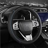 volante seat leon 2 restyling 【Materiales de alta calidad】La funda del volante está hecha de cuero de alta calidad con una textura delicada, agradable al tacto, cómoda, resistente al desgaste, al frío y transpirable, creando un ambiente lujoso.