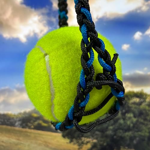 Parallel Halo Paracord Balearic Shepherd Sling Handcrafted Braided Old-Fashioned Slingshot Roman Greek Throwing Sling (Blue&Black) by Parallel Halo - Image 7