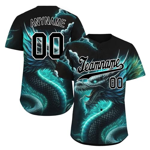 Custom Dragon Baseball Jersey Women – Gothic Style