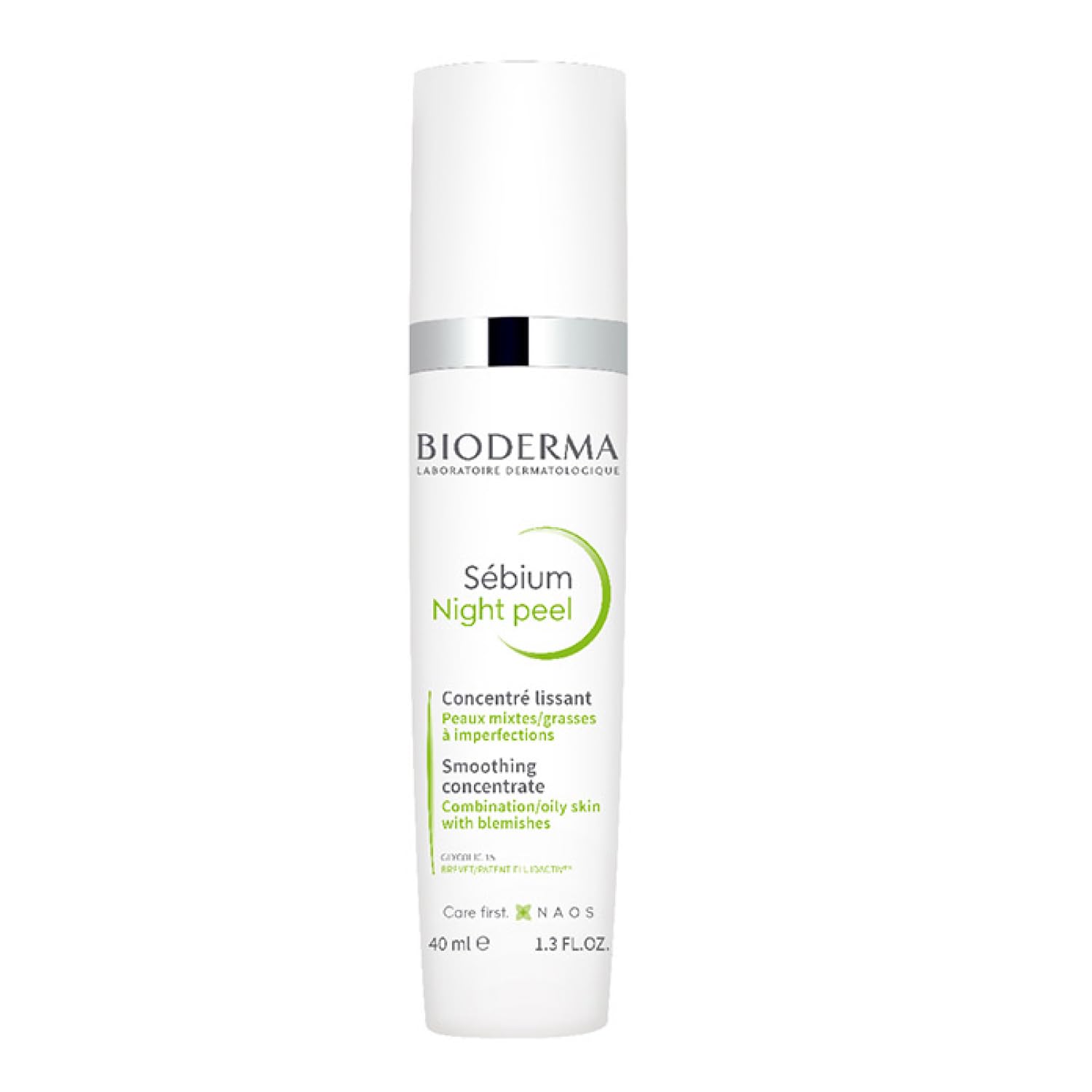 Bioderma Sebium Night Peel Skin Exfoliant for Combination, Oily Skin, 40 ml - Glycolic Acid Exfoliating Treatment