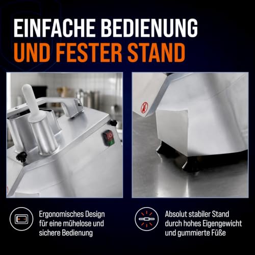 Foto von GastroHero Gemüseschneider 300 kg/h Leistung, 5 Scheiben, GS-ECOS5