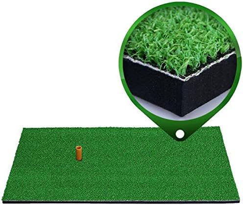 BOBLOV Golf Grass Practice Mat Golf Launch Pad Putting Training Mat with Tee for Home Office Indoor Outdoor Garden Backyard