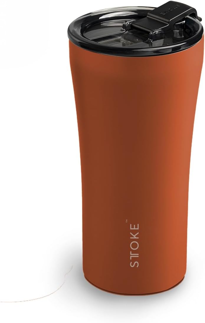 Sttoke Leakproof Lid Shatterproof Tumbler, Powder Coating - Desert Sunburst, 6.9-inch Height, 16 oz.