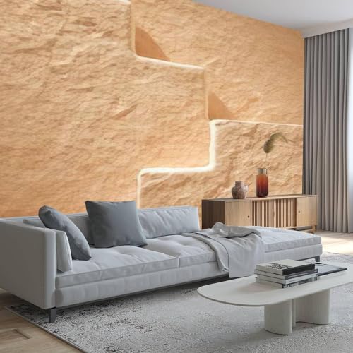 Sticker mural 3D grand format papier peint escalier pierre amovible - 4