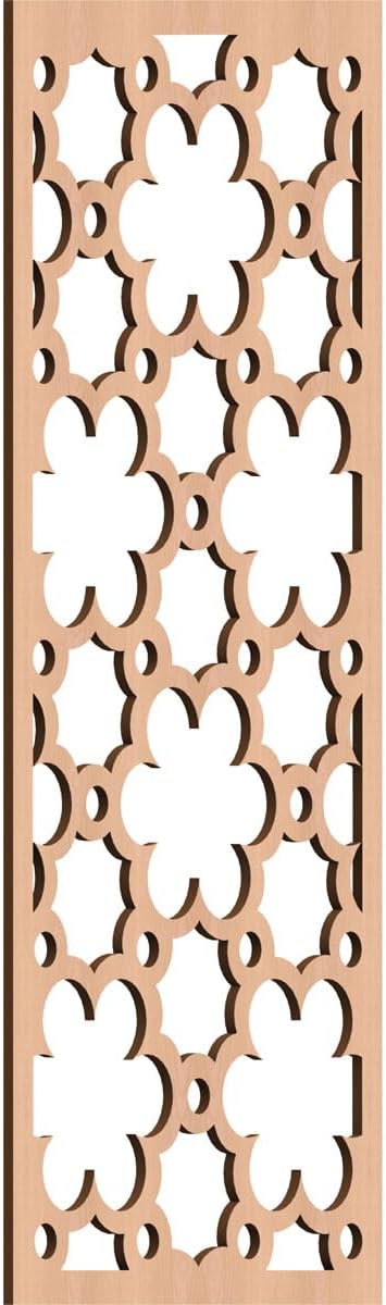 13 3/8"W x 34 3/8"H x 1/4"T Southgate Decorative Fretwork Wood Wall Panels, Alder